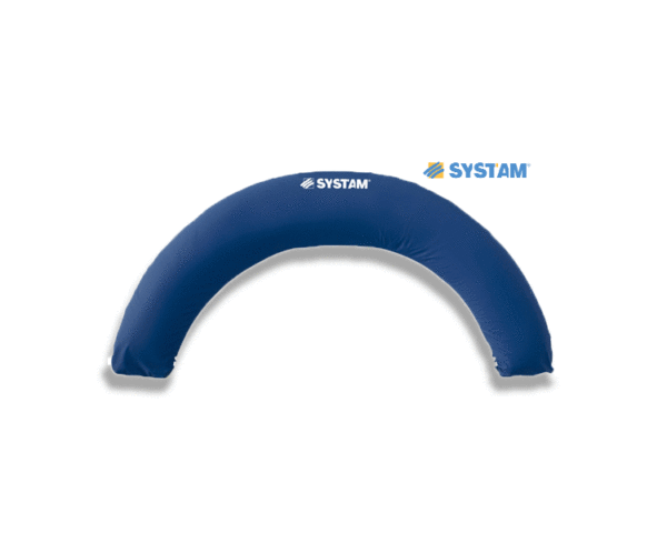 Le coussin demi-lune de chez Systam permet de caler la personne en position décubitus